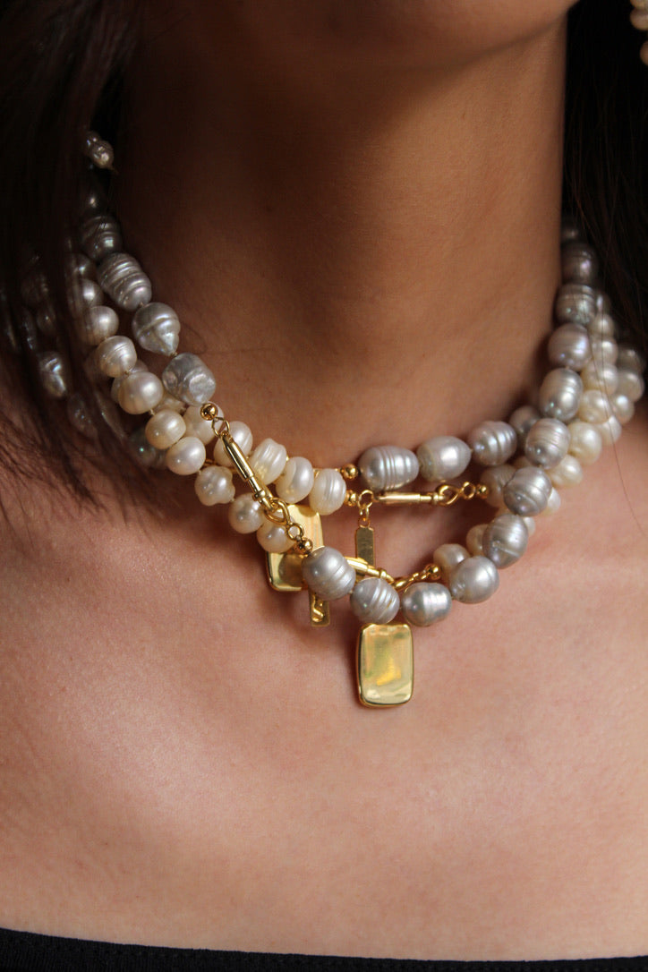 LOU Chunky Necklace - Gray