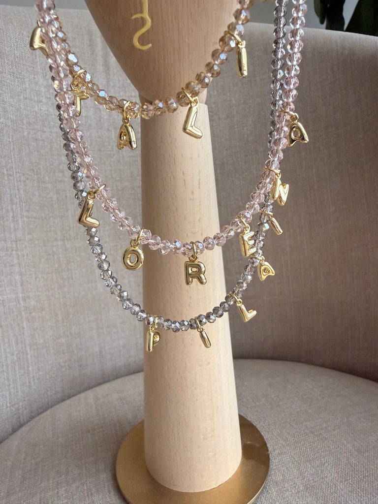 Custom Bubble Necklace - Pink