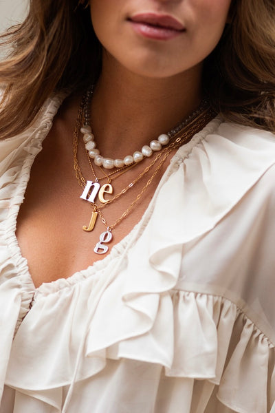 OLIVIA PEARL NECKLACE Brown