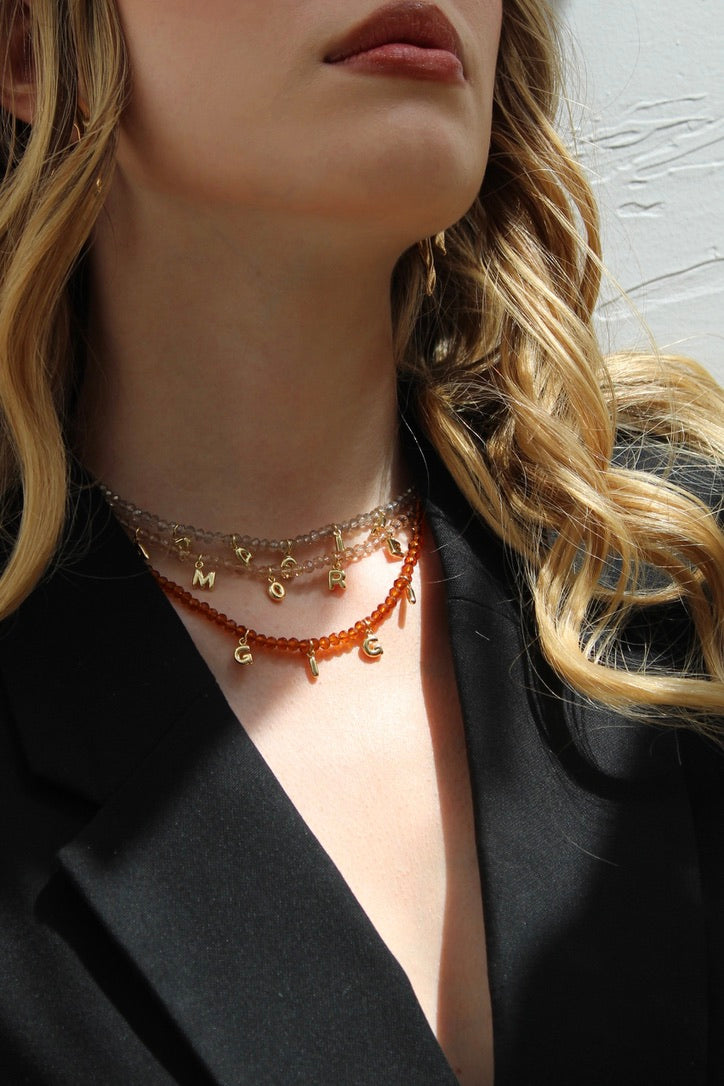 Custom Bubble Necklace - Gray