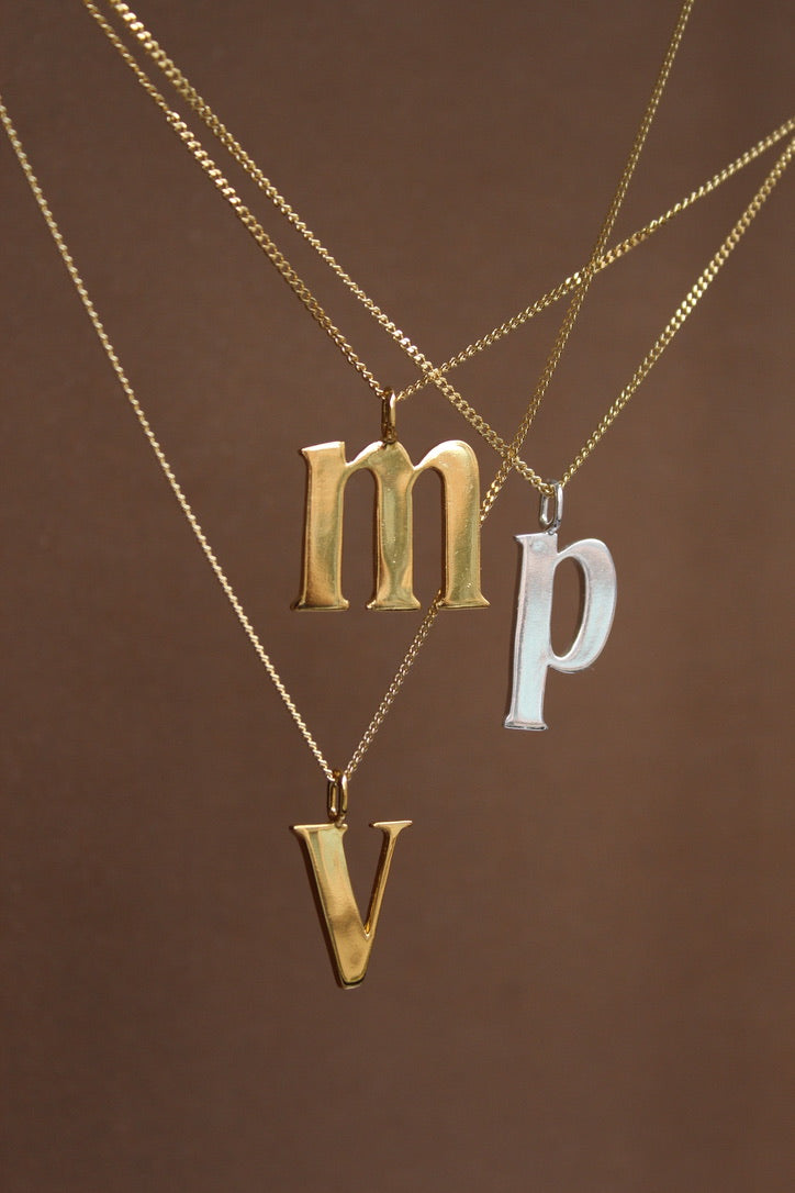 INITIAL GOLD - Link chain 22"