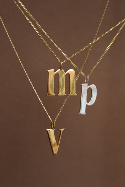 INITIAL GOLD - Link chain 16"