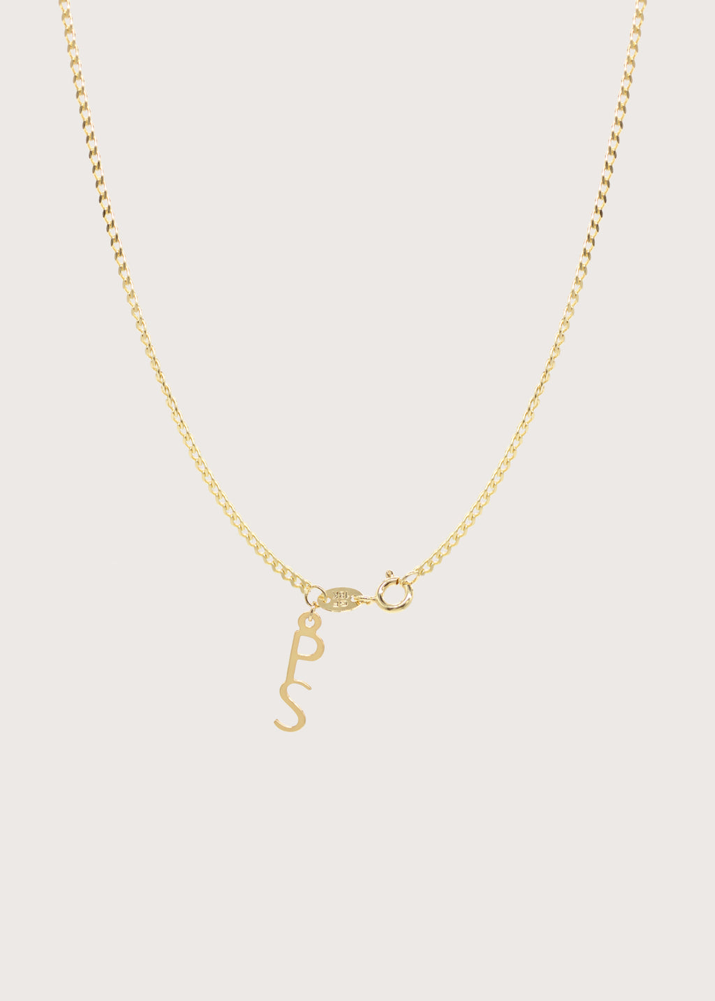 INITIAL GOLD - Link chain 20"