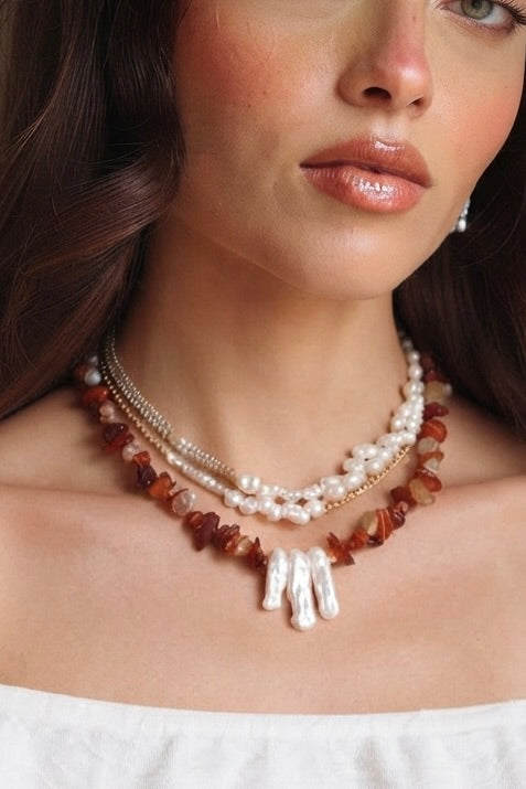 CORNALINA Pearl Necklace