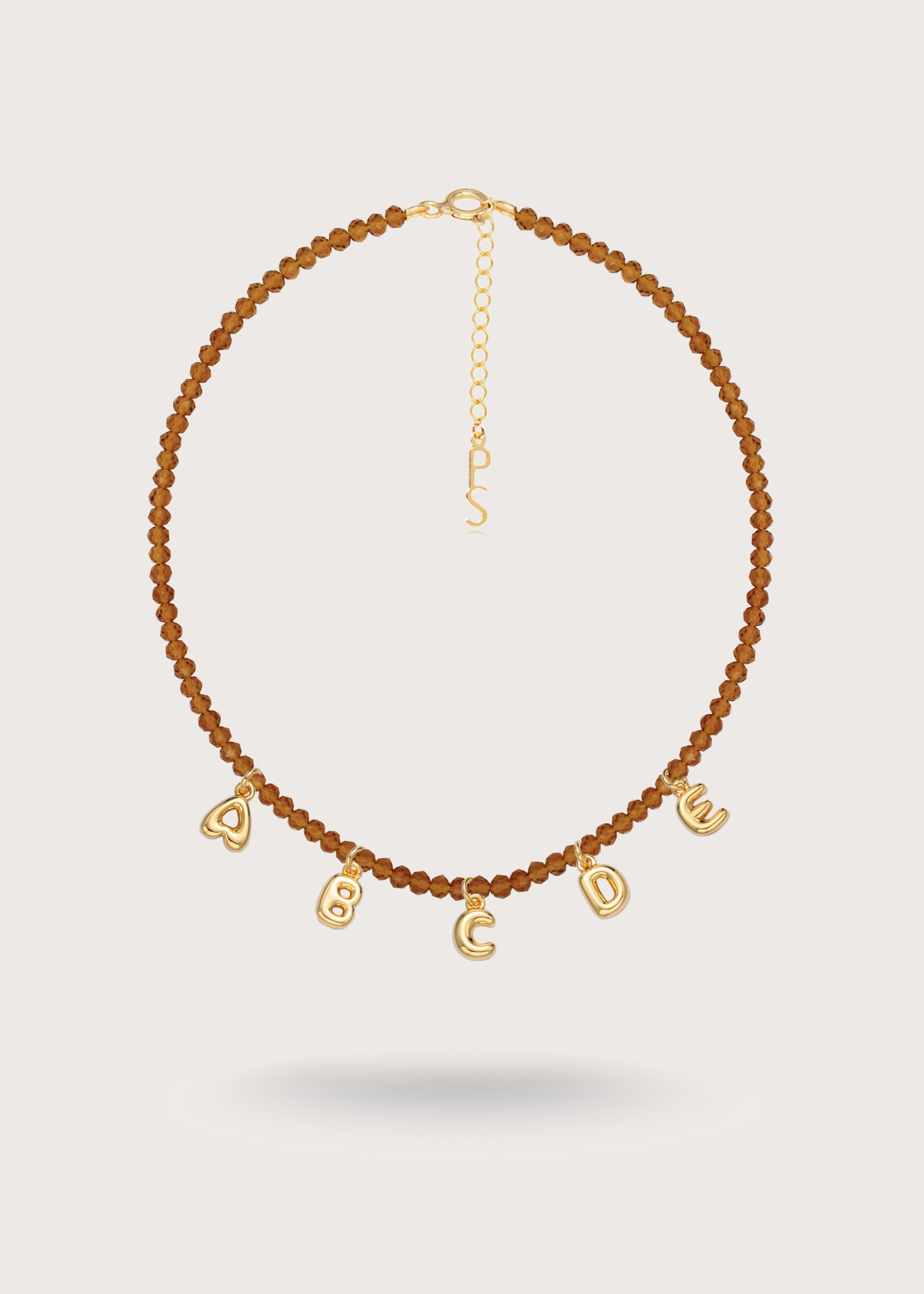 Custom Bubble Necklace - Brown