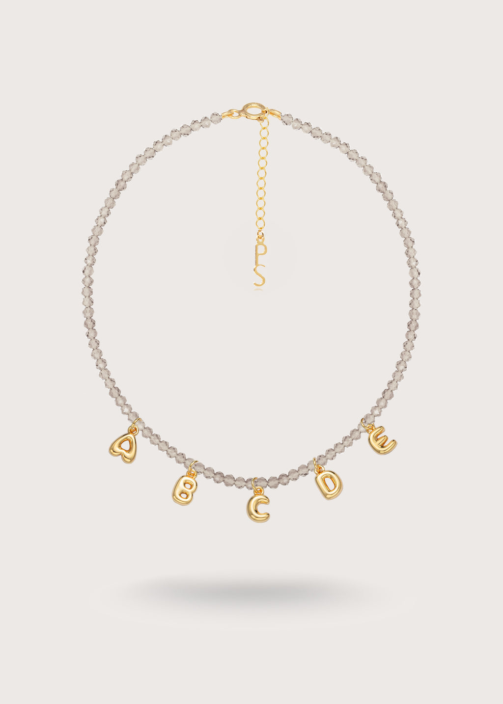 Custom Bubble Necklace - Gray