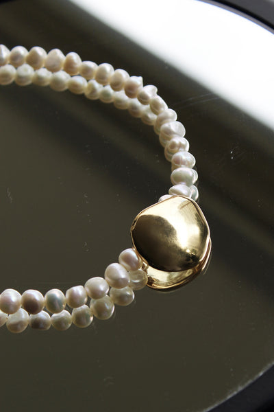 JASMINE PEARL NECKLACE Gold