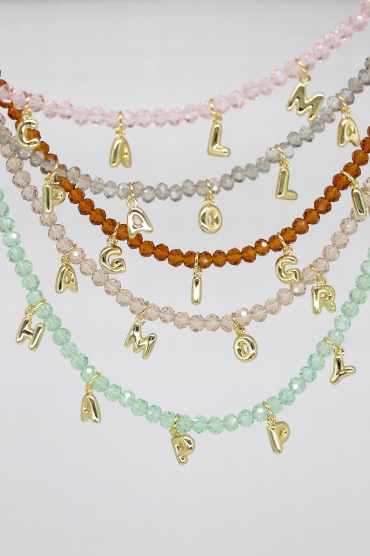 Custom Bubble Necklace - Brown