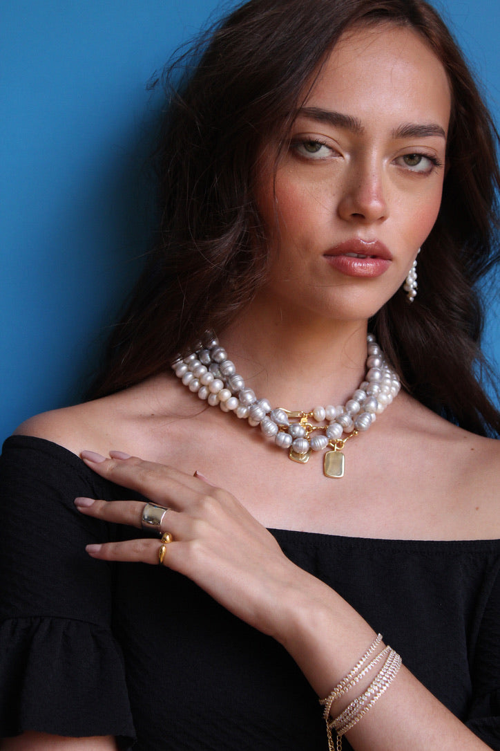 LOU Chunky Necklace - Gray