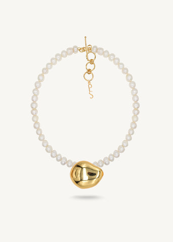 JASMINE PEARL NECKLACE Gold