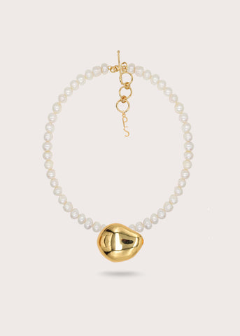 JASMINE PEARL NECKLACE Gold
