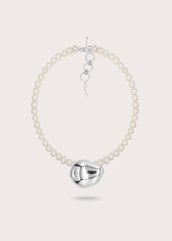 JASMINE PEARL NECKLACE Silver