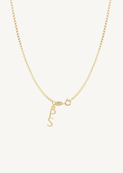 INITIAL GOLD - Link chain 16"