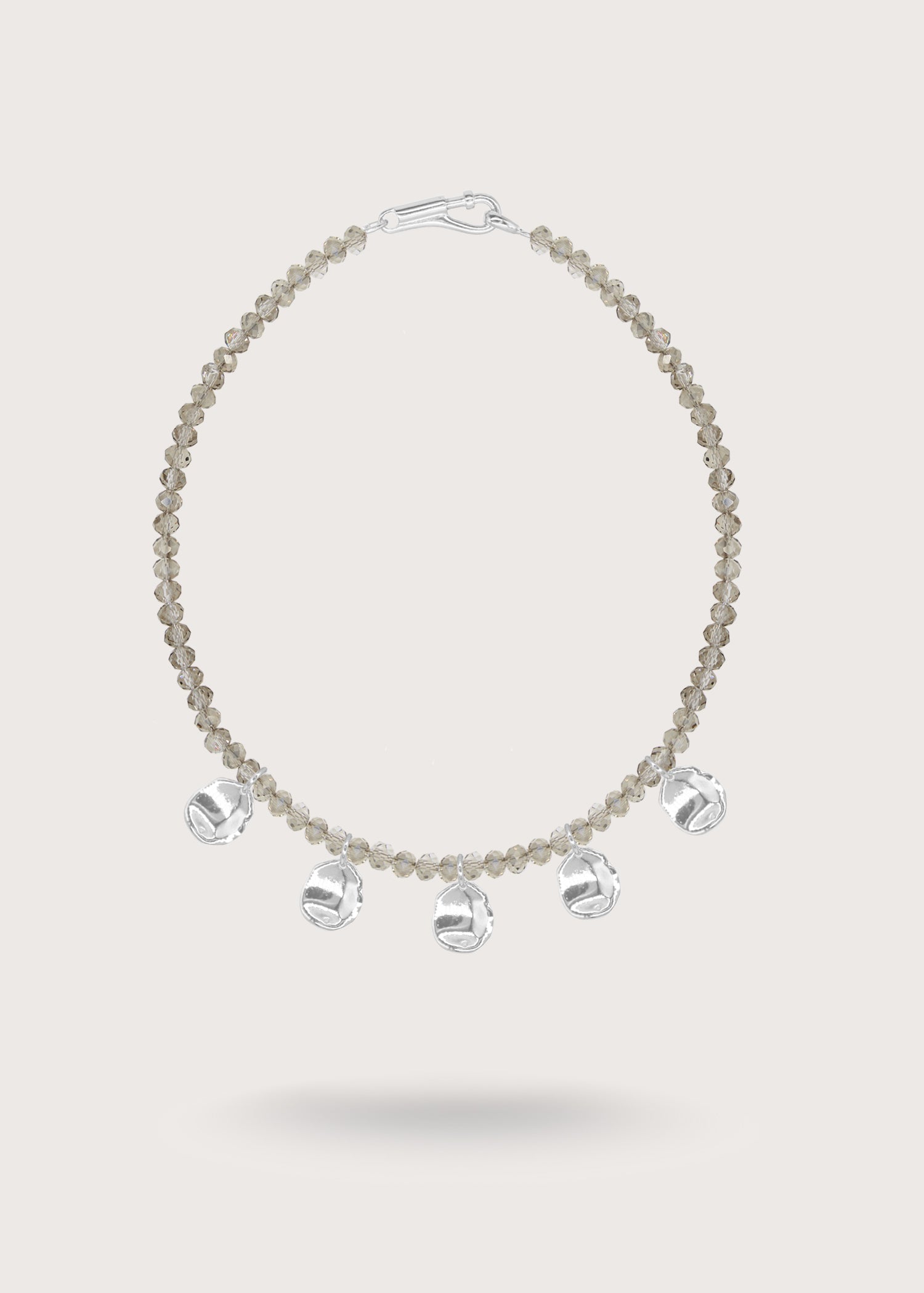 PETAL GRAY Silver Necklace