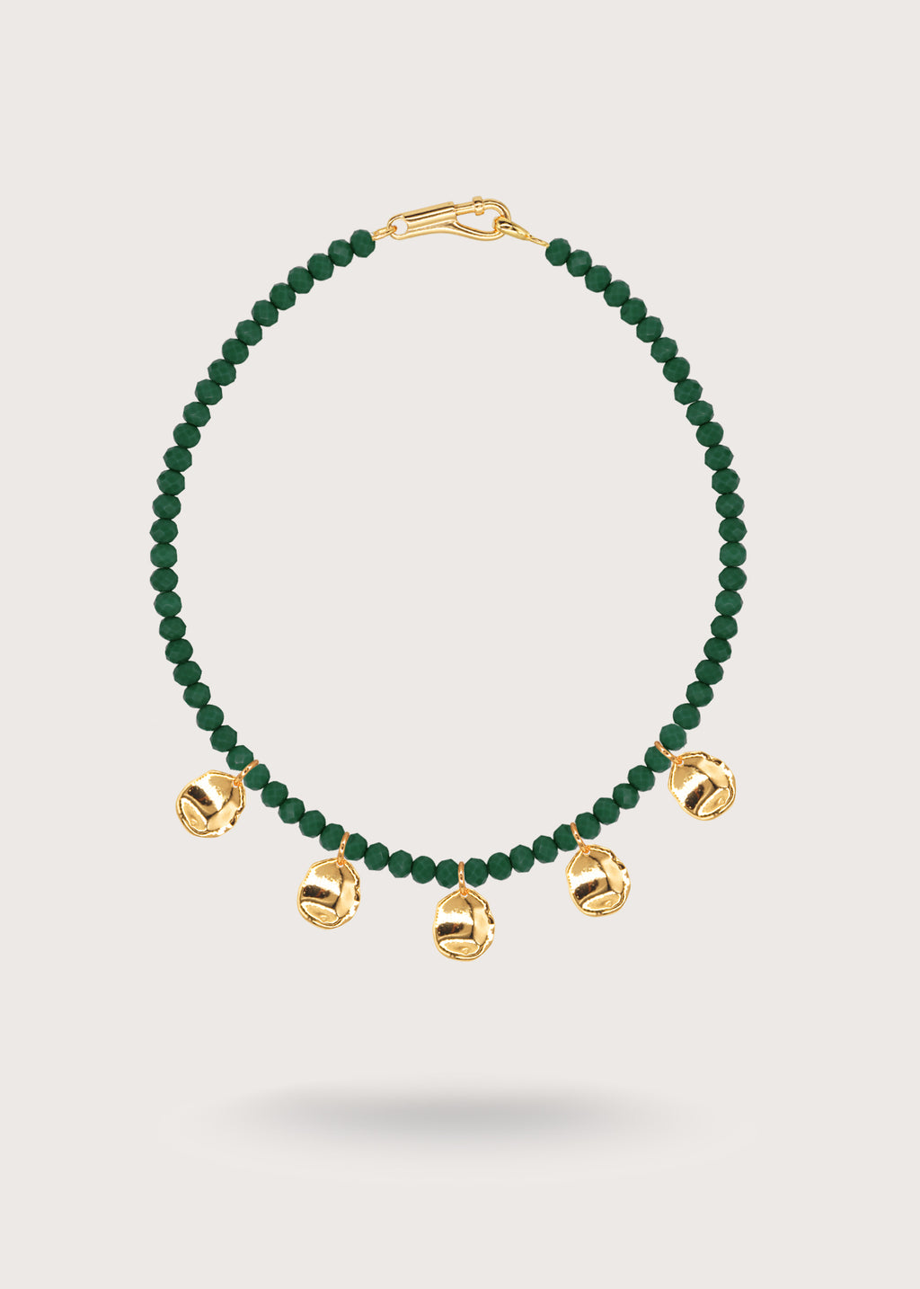 PETAL EMERALD Gold Necklace