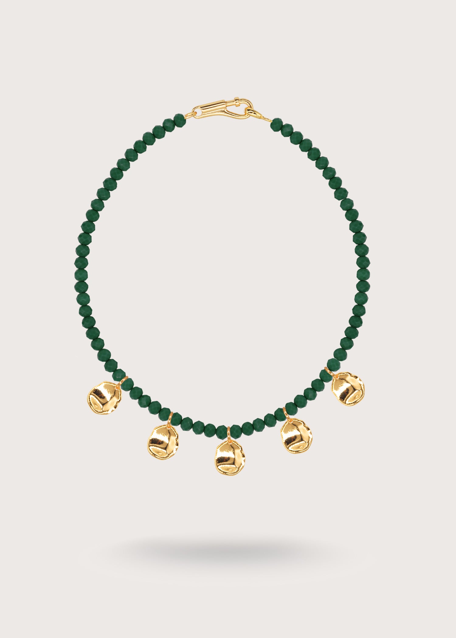 PETAL EMERALD Gold Necklace