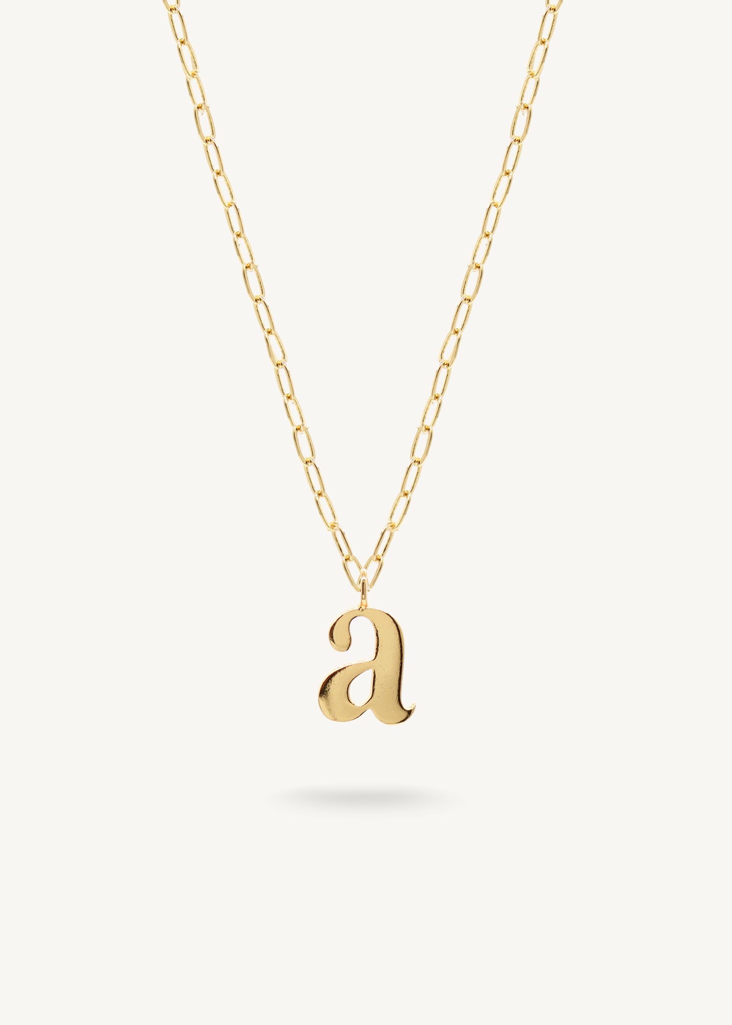 INITIAL GOLD - Paperclip chain 16"