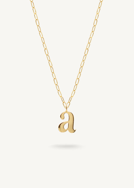 INITIAL GOLD - Paperclip chain 16"