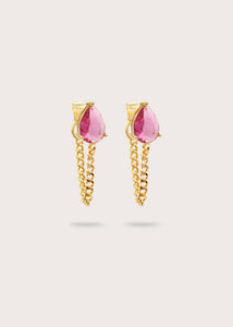 PINK RUBY Chain studs
