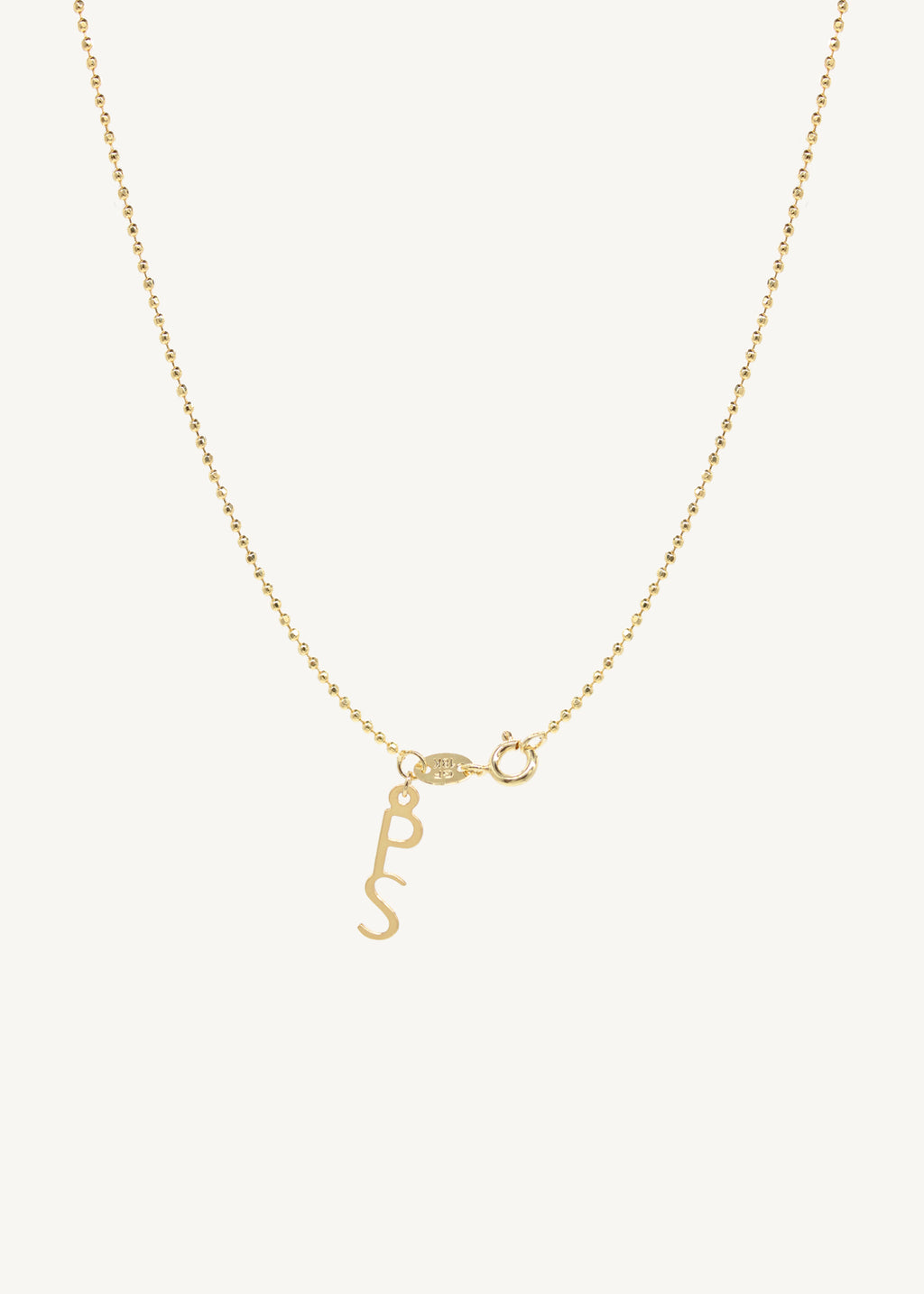 INITIAL SILVER - Ball chain 20"