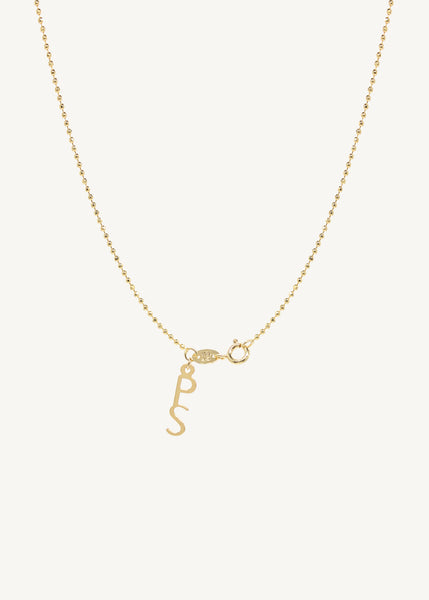 INITIAL SILVER - Ball chain 20"