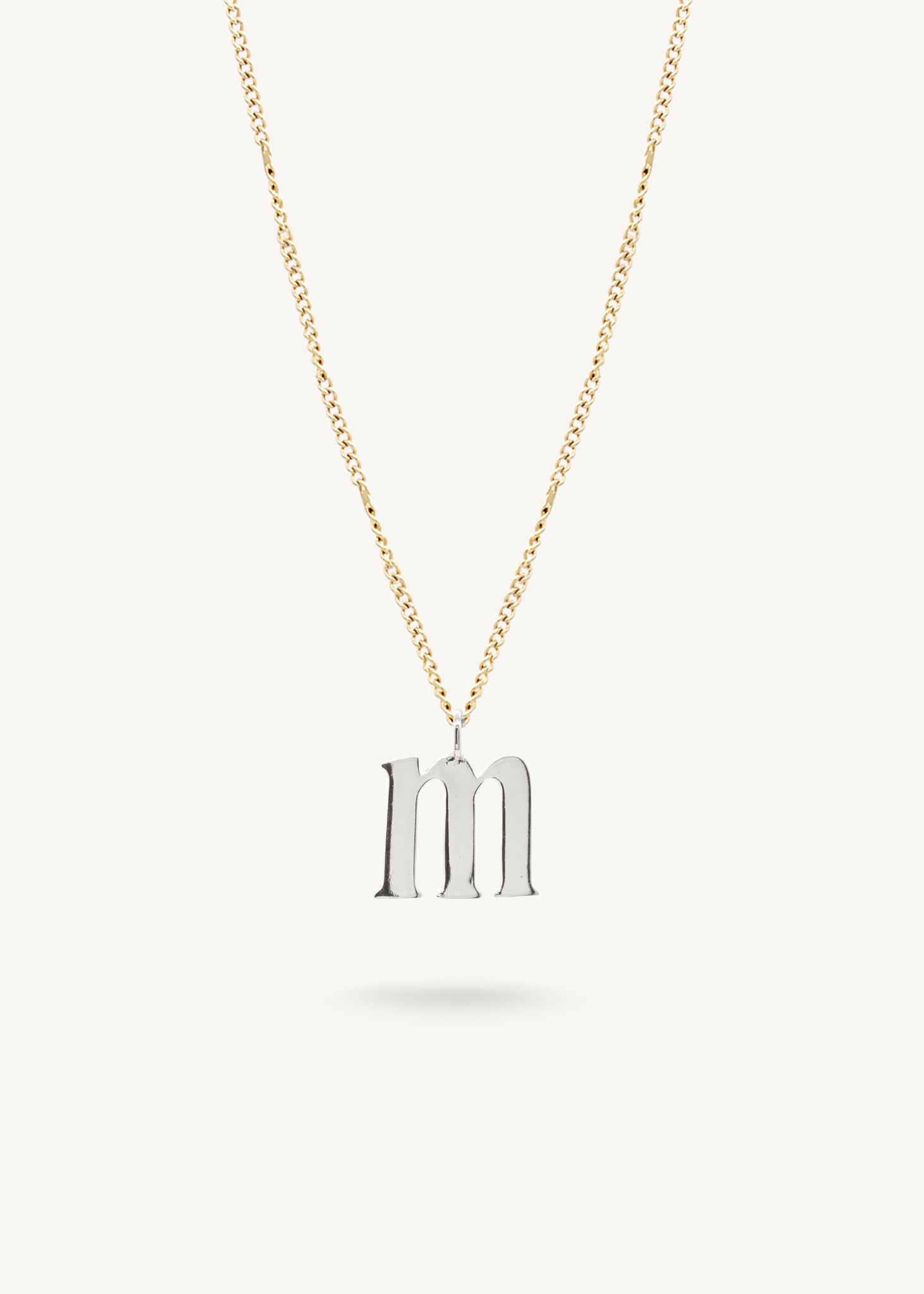 INITIAL SILVER - Link chain 22"