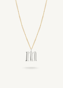 INITIAL SILVER - Link chain 22"