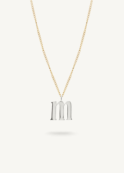 INITIAL SILVER - Link chain 22"