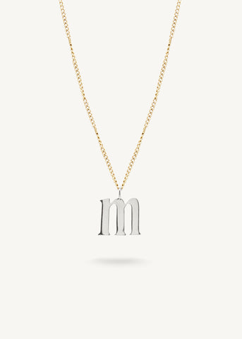INITIAL SILVER - Link chain 22"